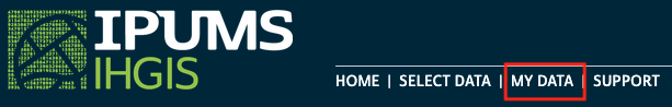 Screenshot of the page header with the My Data link highlighted.